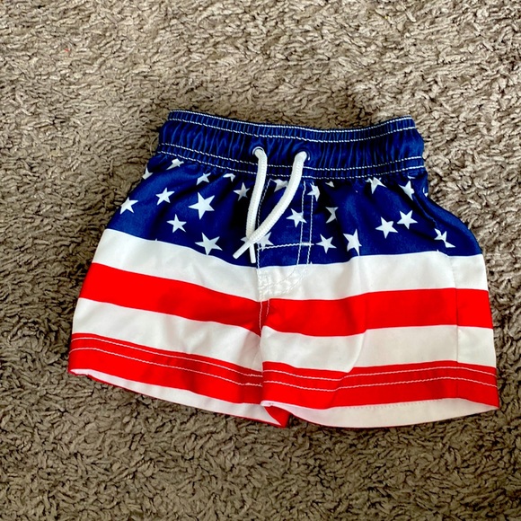 OshKosh B'gosh Swim American Flag Swim Shorts Poshmark